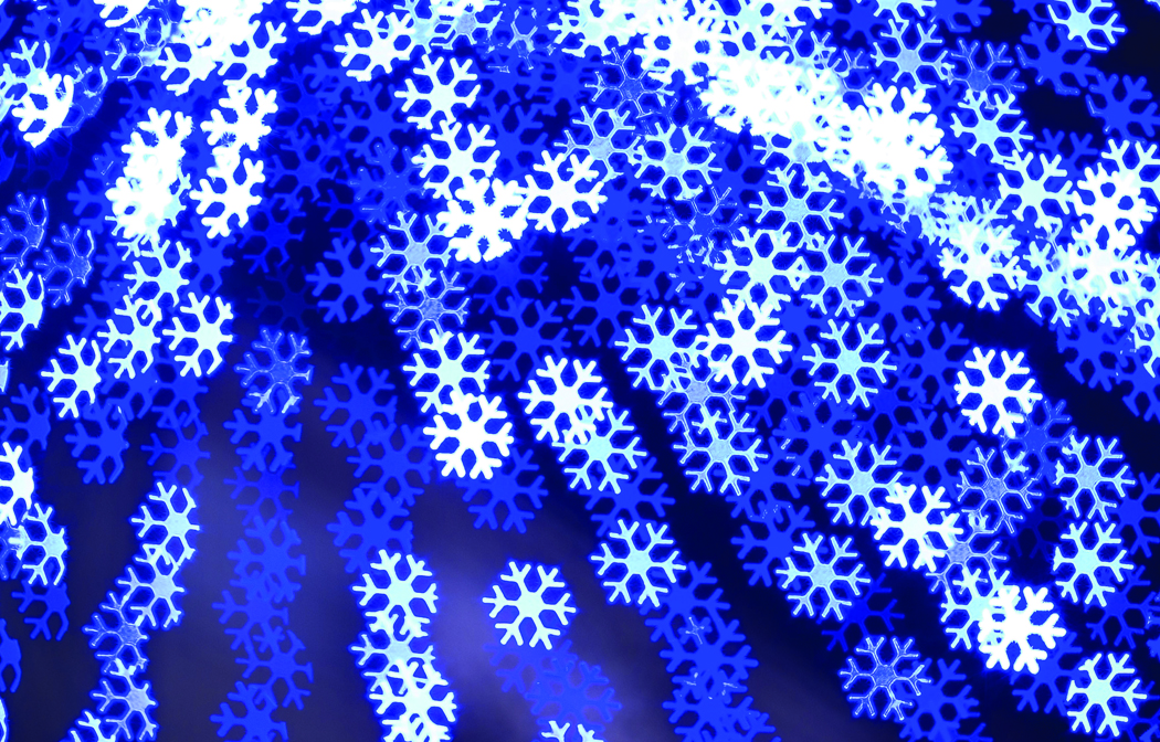 snowflakes on blue background